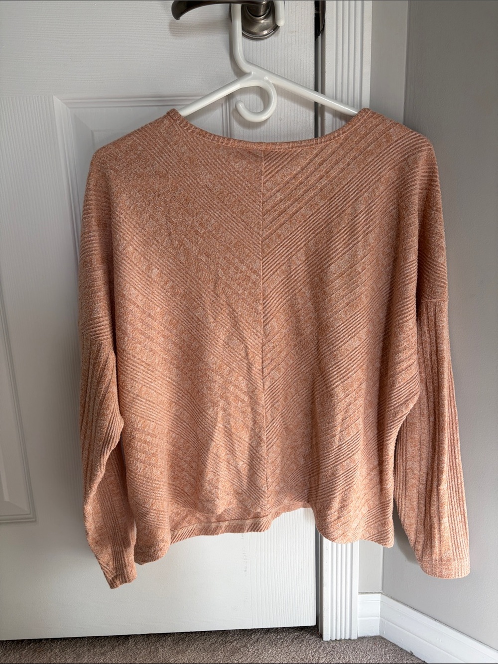 Roxy Rust Pink Ribbed Knit Sweater - Picture 2 of 3